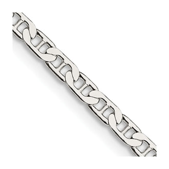 High-Quality 3mm Flat Anchor Chain in Sterling Silver - Affordable Luxury Jewelry