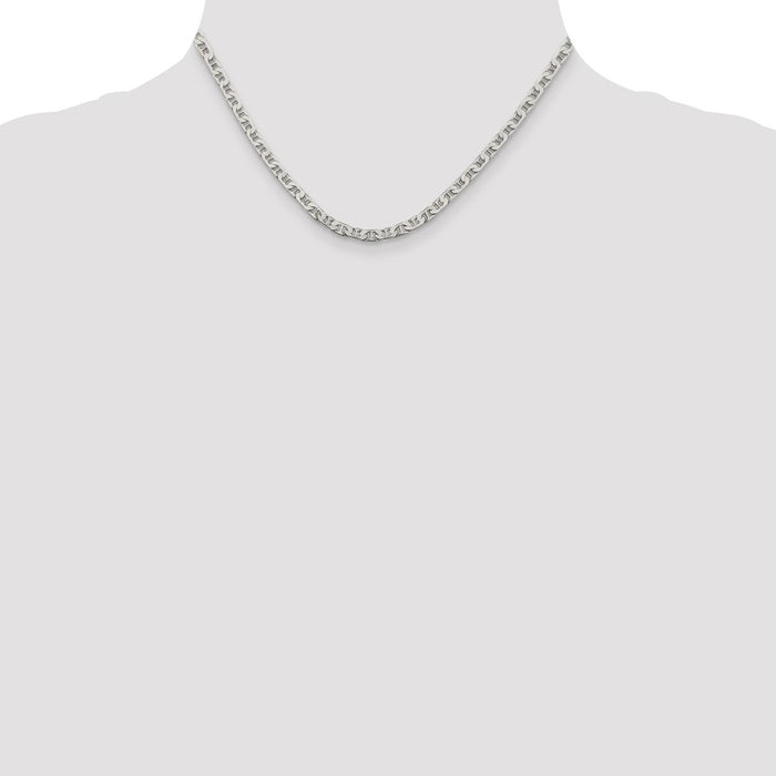 High-quality 3.75mm Flat Anchor Chain in Sterling Silver - Stylish Value Piece-4