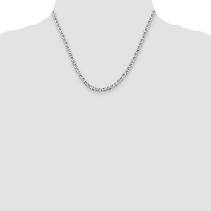 Exclusive 3.75mm Sterling Silver Flat Anchor Link Chain - Stylish & Affordable!-4