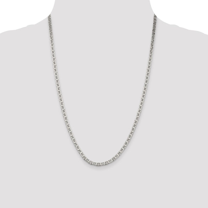 Buy Stylish Sterling Silver 3.75mm Flat Anchor Link Chain - Affordable Luxury!-4
