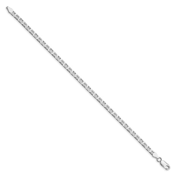 Rhodium-Plated Sterling Silver 3.75mm Flat Anchor Chain - Style GR1-1029951