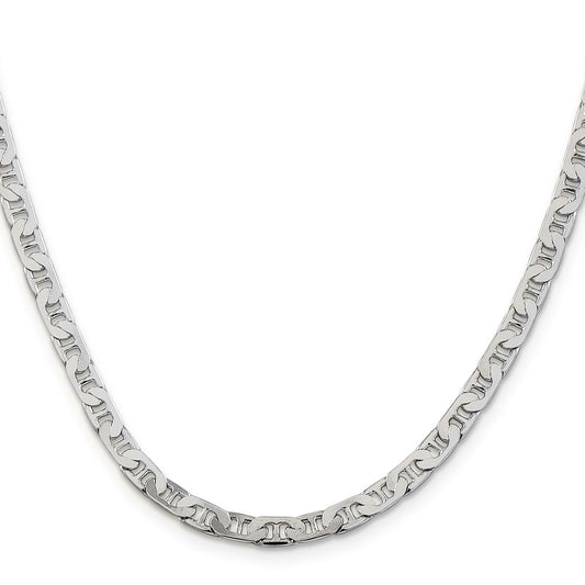 Order Stylish 4.5mm Flat Anchor Link Chain in High-Quality Sterling Silver