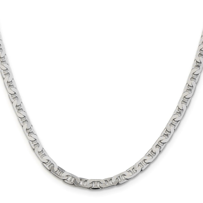 Order Stylish 4.5mm Flat Anchor Link Chain in High-Quality Sterling Silver-2