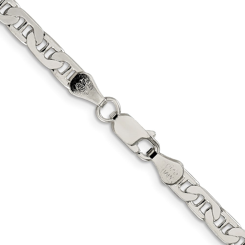 Order Stylish 4.5mm Flat Anchor Link Chain in High-Quality Sterling Silver