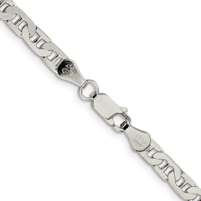 Order Stylish 4.5mm Flat Anchor Link Chain in High-Quality Sterling Silver-3