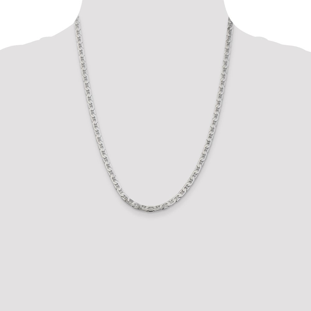 Order Stylish 4.5mm Flat Anchor Link Chain in High-Quality Sterling Silver