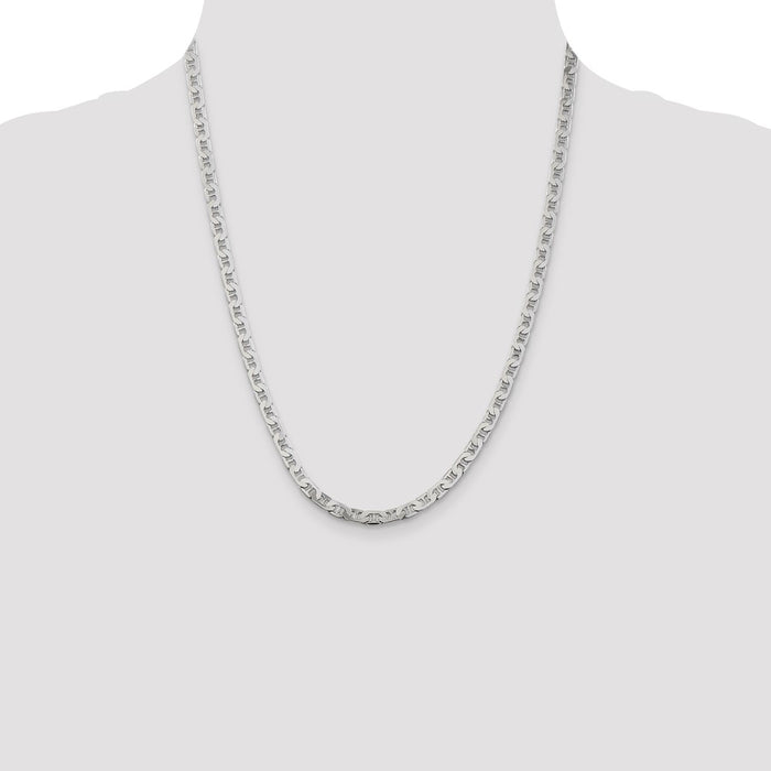 Order Stylish 4.5mm Flat Anchor Link Chain in High-Quality Sterling Silver-4