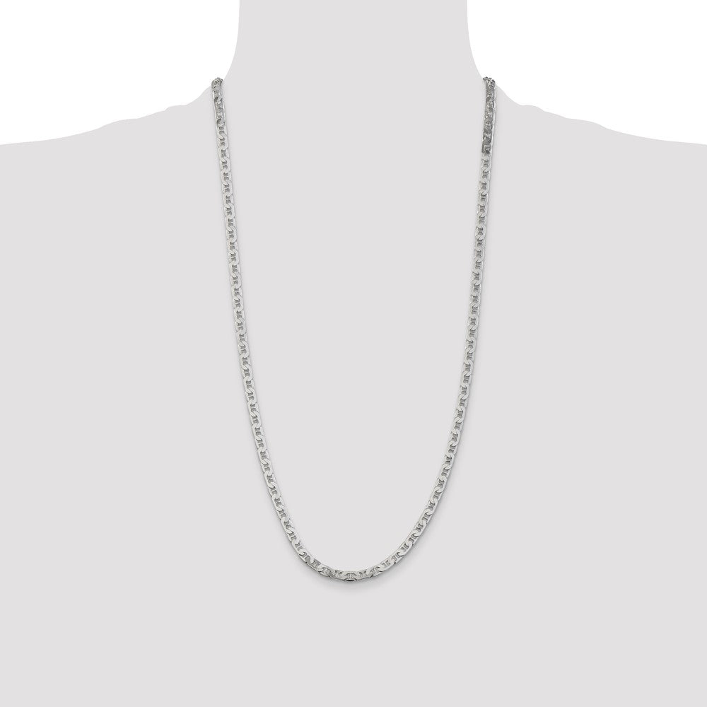 Buy Luxury 4.5mm Flat Anchor Chain in Sterling Silver - Stylish & Affordable!