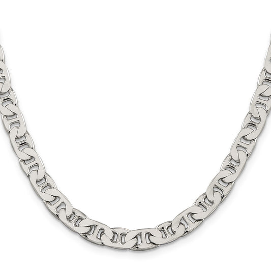 Buy Stylish 6.5mm Sterling Silver Flat Anchor Link Chain - Affordable Luxury!