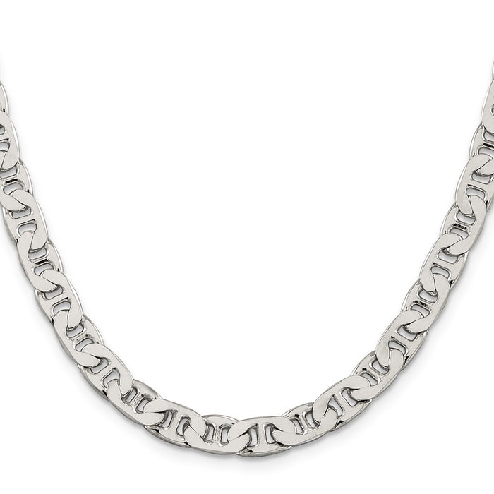 Buy Stylish 6.5mm Sterling Silver Flat Anchor Link Chain - Affordable Luxury!-2
