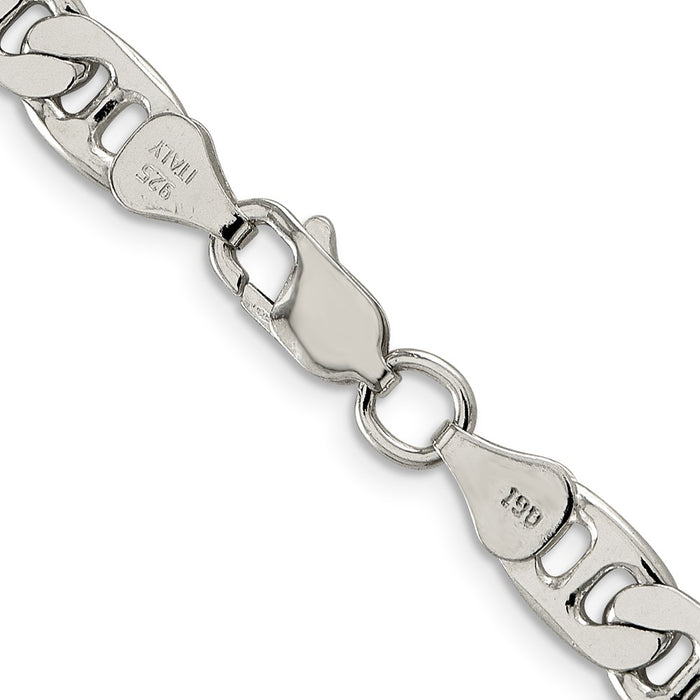 Exclusive 6.5mm Sterling Silver Flat Anchor Link Chain - Affordable Luxury!-3