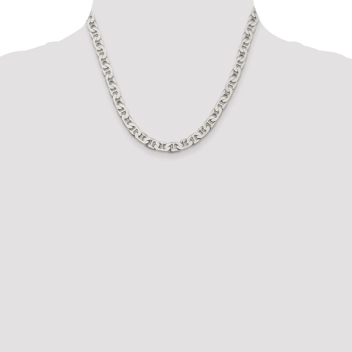 Buy Stylish 6.5mm Sterling Silver Flat Anchor Chain - Affordable Luxury!-4