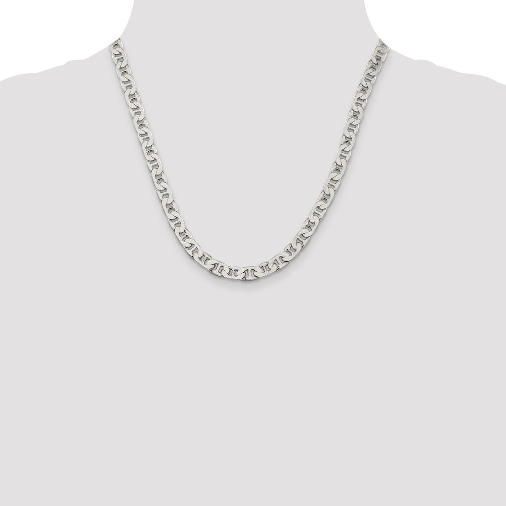 Exclusive 6.5mm Sterling Silver Flat Anchor Link Chain - Affordable Luxury!