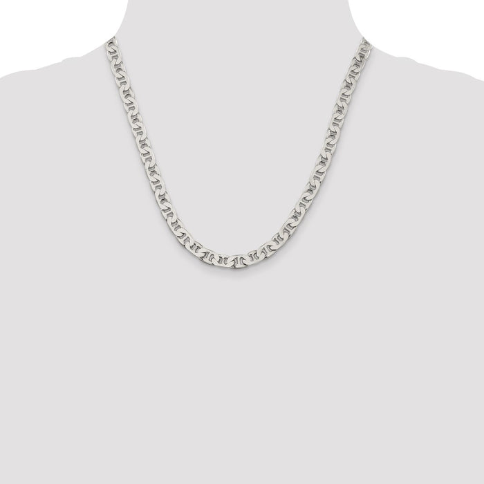 Exclusive 6.5mm Sterling Silver Flat Anchor Link Chain - Affordable Luxury!-4