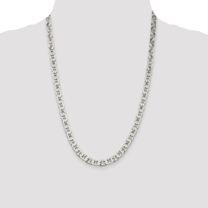 Exclusive 6.5mm Sterling Silver Flat Anchor Chain - Stylish & Affordable Value-4