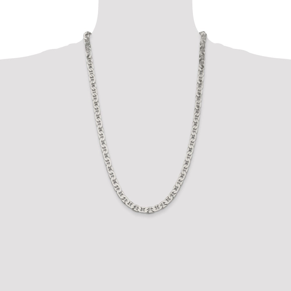 Buy Stylish 6.5mm Flat Anchor Link Chain in High-Quality Sterling Silver