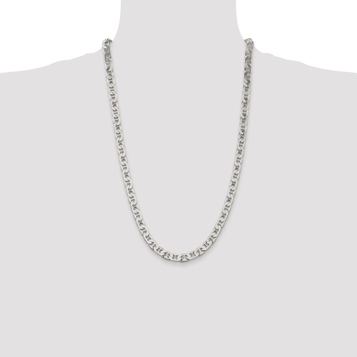 Buy Stylish 6.5mm Flat Anchor Link Chain in High-Quality Sterling Silver-4