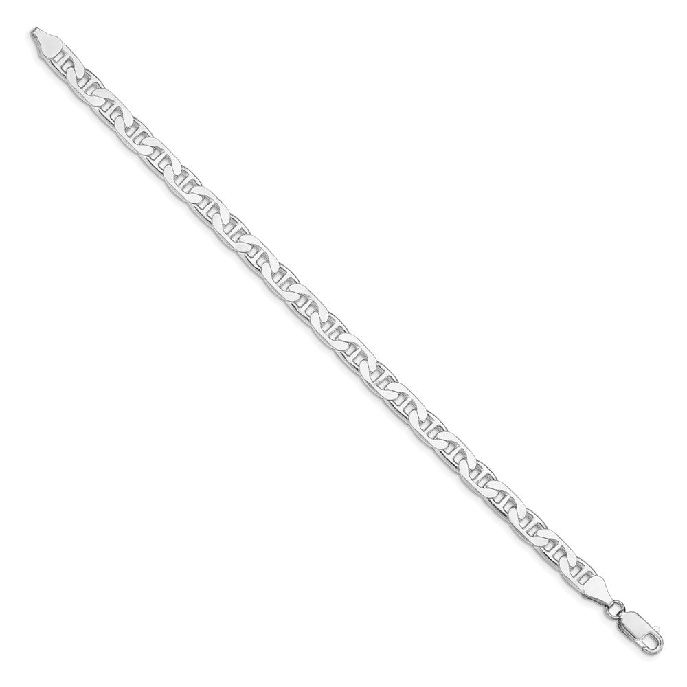 Buy Stylish Rhodium-Plated Sterling Silver 6.5mm Flat Anchor Chain