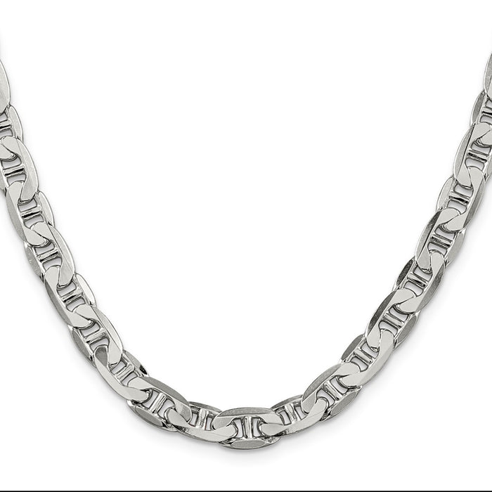 Exclusive 7mm Flat Anchor Chain in Sterling Silver - Stylish & Affordable Jewelry-2
