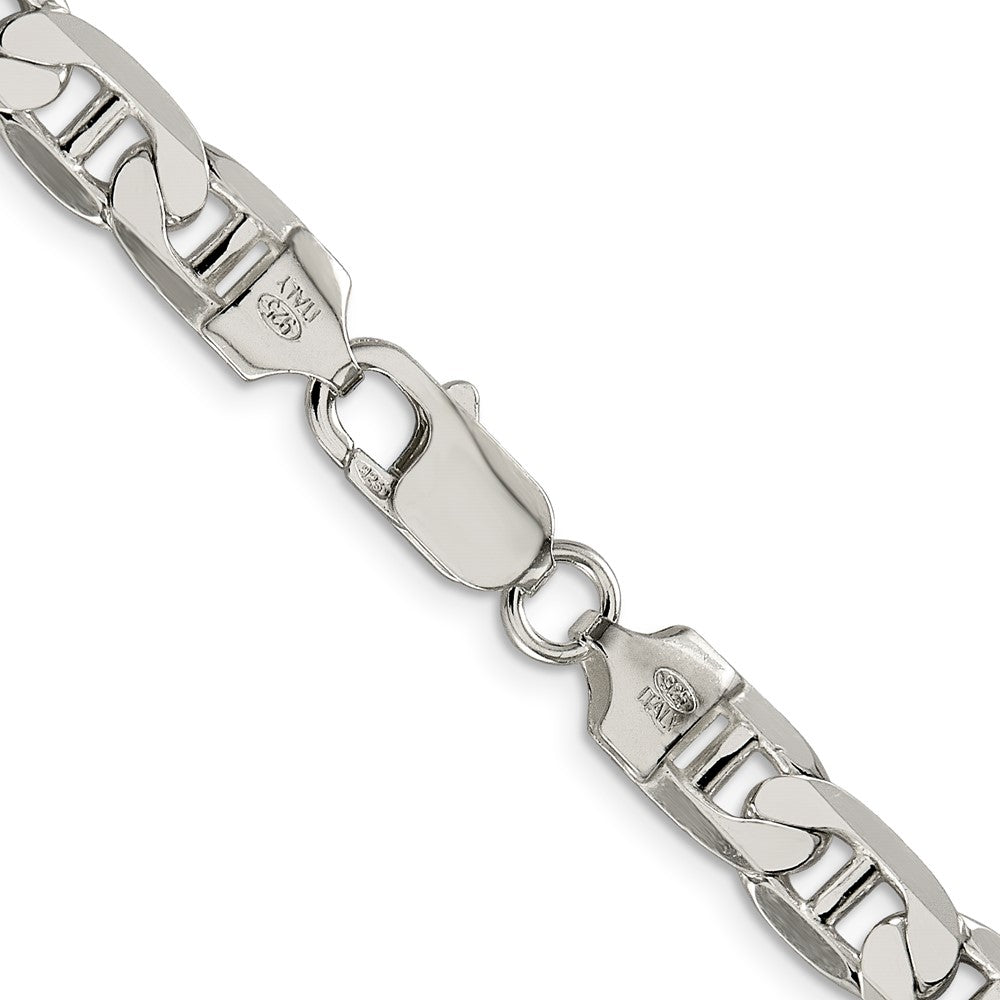 Buy Stylish 7mm Flat Anchor Chain in Sterling Silver - High-Quality Value!