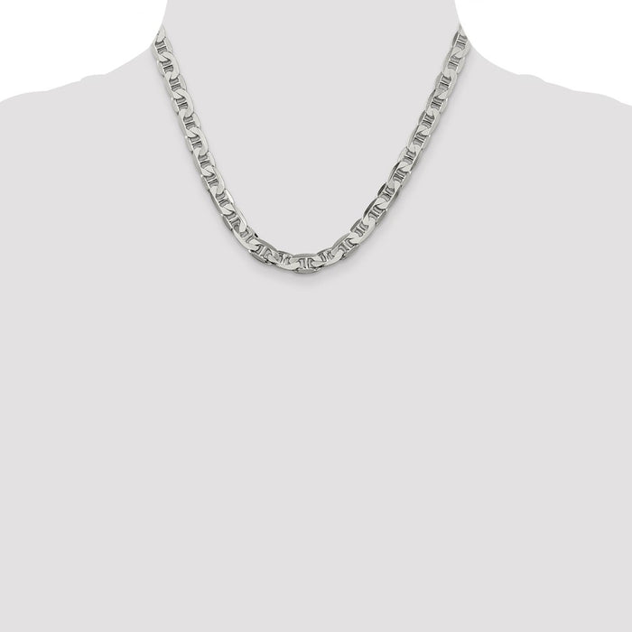 Buy 7mm Flat Anchor Chain in Sterling Silver | Stylish, Affordable Jewelry-4