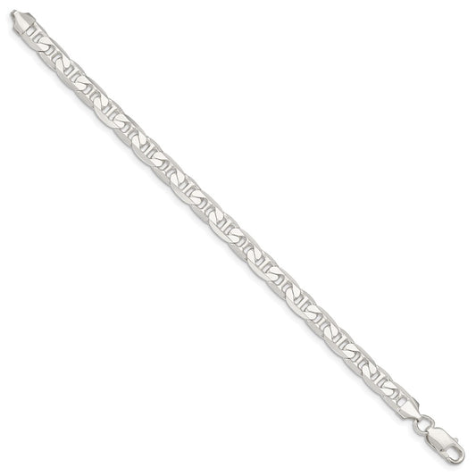 High-Quality 7mm Flat Anchor Chain in Sterling Silver | Stylish & Affordable