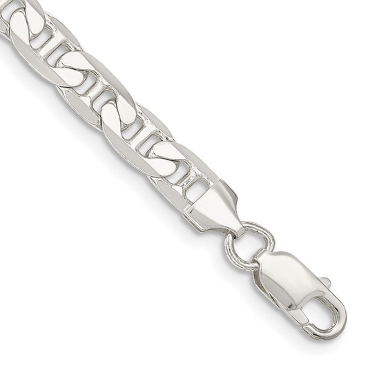 Buy Stylish 7mm Flat Anchor Chain in Sterling Silver - Luxury Jewelry Deal