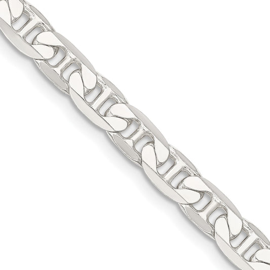 Exclusive 7mm Flat Anchor Chain in Sterling Silver - Stylish & Affordable Jewelry