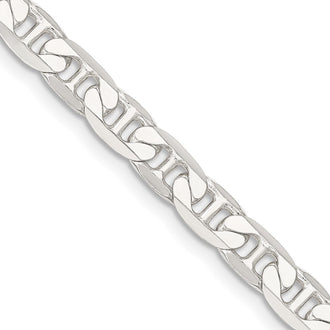 Buy Stylish 7mm Flat Anchor Chain in Sterling Silver - High-Quality Value!
