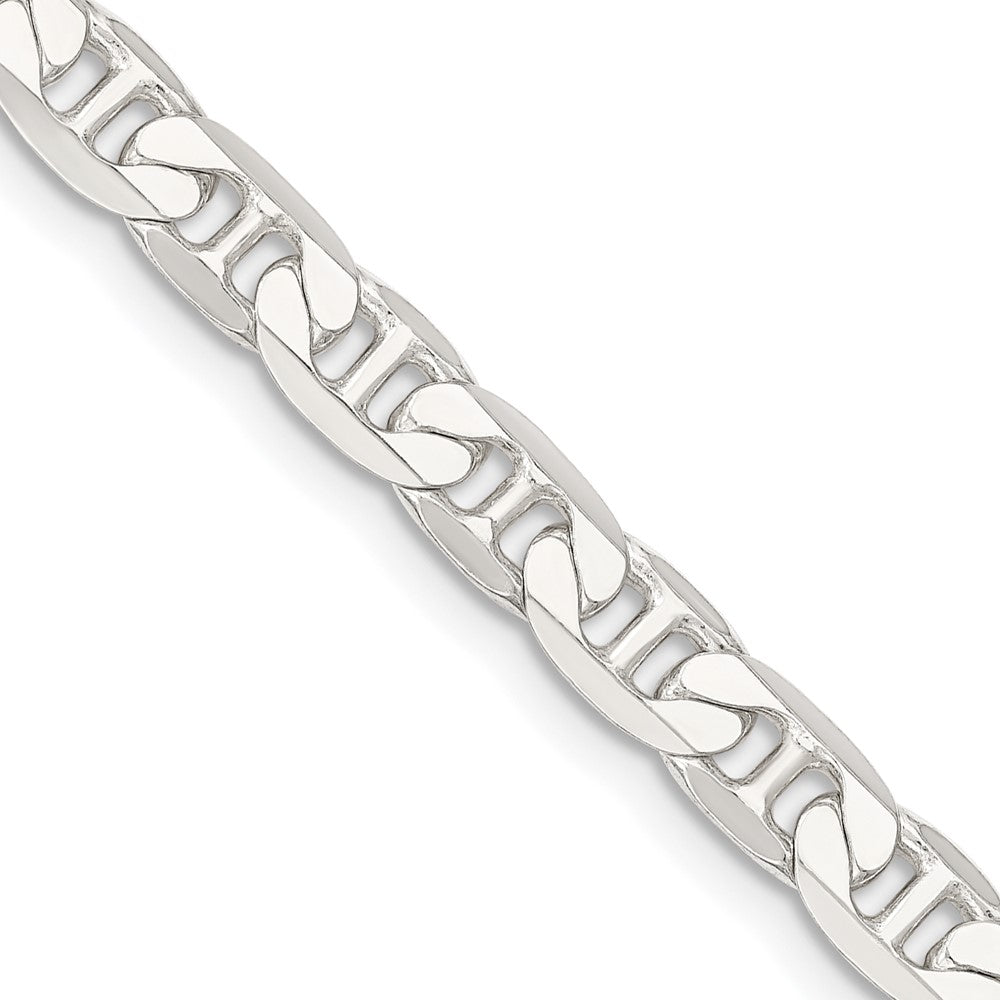 Buy Stylish 7mm Flat Anchor Chain in Sterling Silver - Luxury Value Jewelry