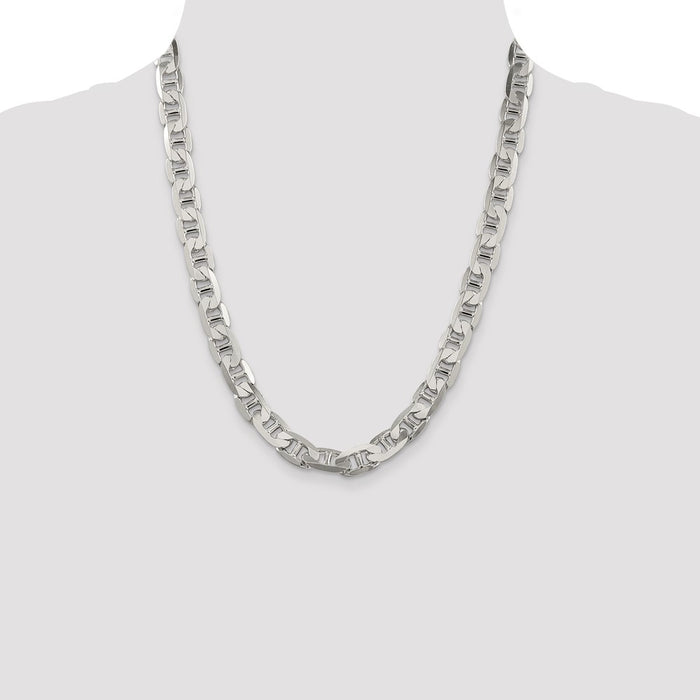 Exclusive 9.5mm Flat Anchor Chain in Sterling Silver - Stylish & Affordable!-4