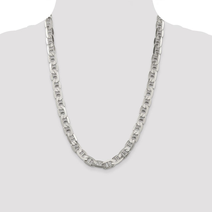 Buy 9.5mm Flat Anchor Chain - Stylish Sterling Silver Jewelry at Value Price-4