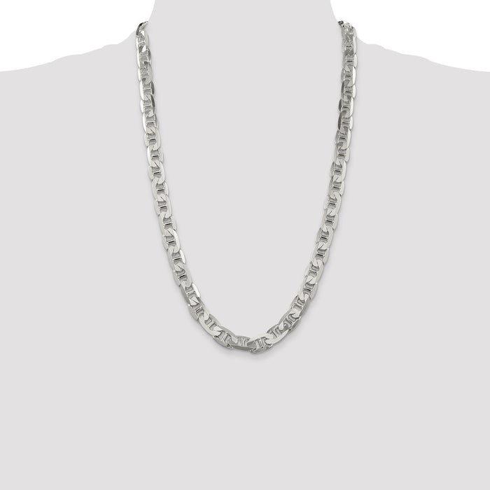 Buy 9.5mm Flat Anchor Chain in Sterling Silver - Stylish & Affordable Jewelry!-4