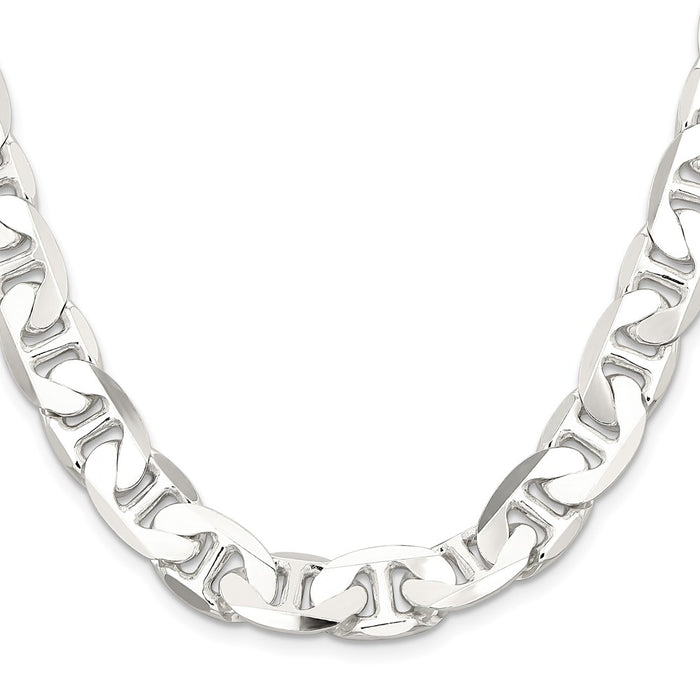 Buy Stylish 11.5mm Sterling Silver Flat Anchor Link Chain - Affordable Luxury-2