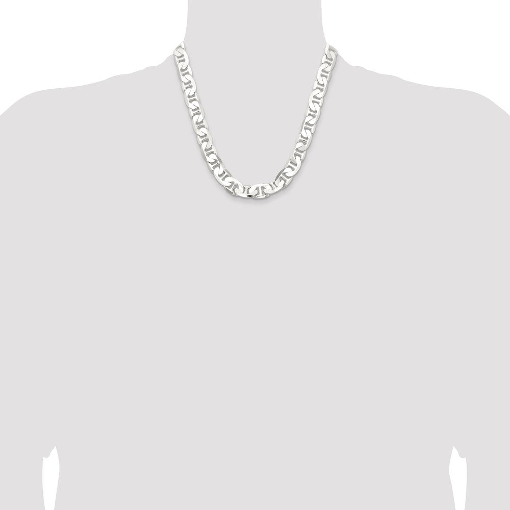 High-Quality 11.5mm Sterling Silver Flat Anchor Link Chain - Stylish Value!