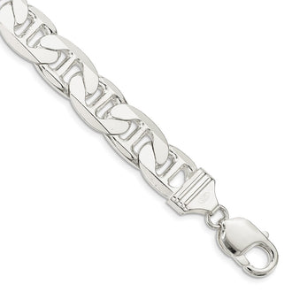 Buy Stylish 11.5mm Sterling Silver Flat Anchor Link Chain - Luxury Value!
