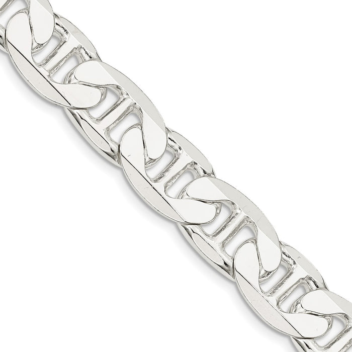 Buy Stylish 11.5mm Sterling Silver Flat Anchor Link Chain - Affordable Luxury-1