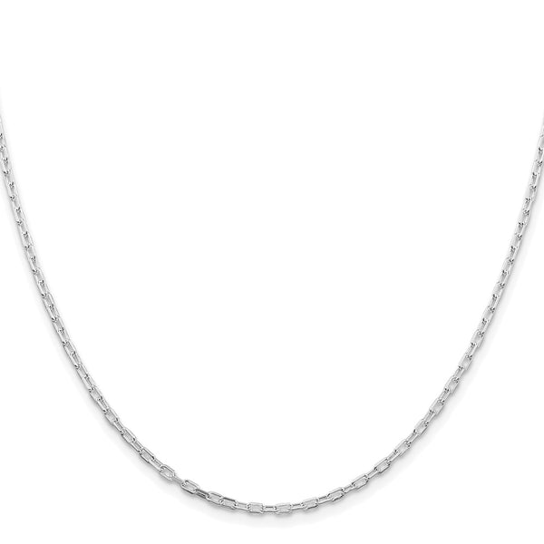 2.2mm Rhodium-Plated Sterling Silver Diamond-Cut Chain - Style GR1-1033033