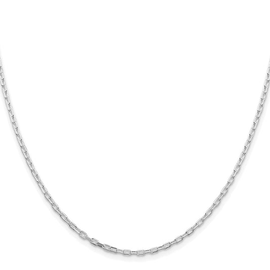 Exclusive 2.2mm Rhodium-Plated Sterling Silver Long Link Chain - Stylish Value!