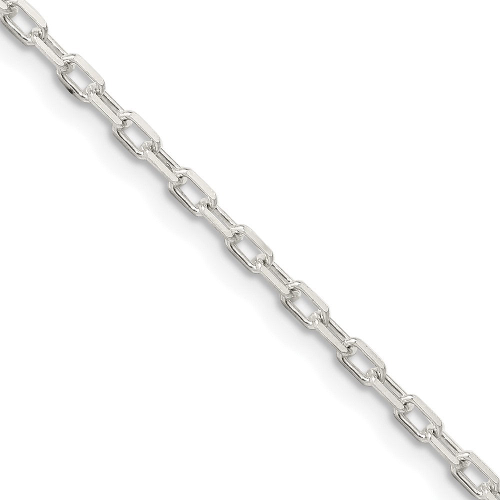 High-Quality 2.2mm Diamond-Cut Long Link Chain in Sterling Silver - Stylish Value