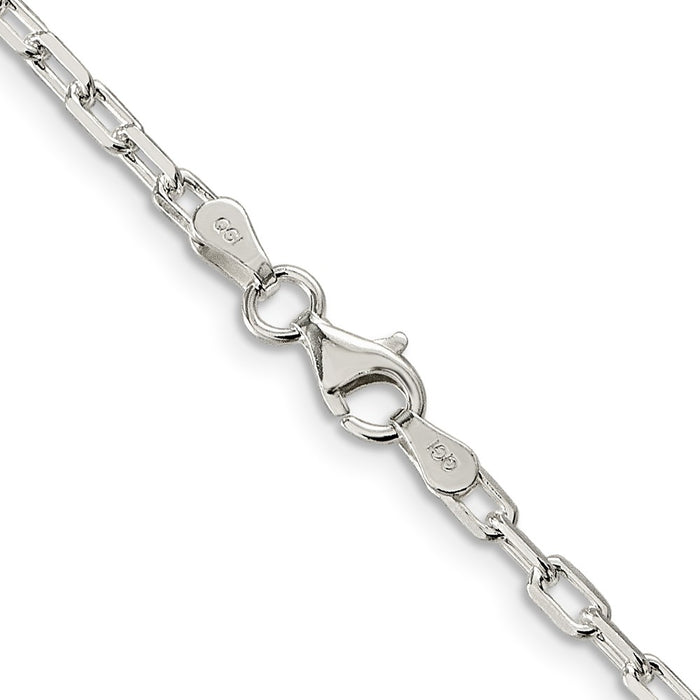 High-Quality 2.9mm Diamond-Cut Long Link Cable Chain Necklace in Sterling Silver-3