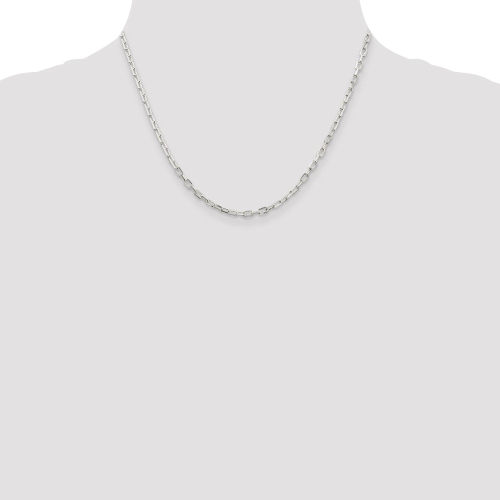 High-Quality 2.9mm Diamond-Cut Long Link Cable Chain Necklace in Sterling Silver