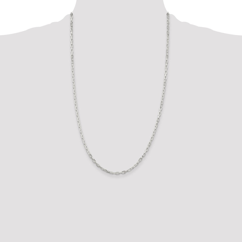 High-Quality 2.9mm Diamond-Cut Long Link Cable Chain in Sterling Silver