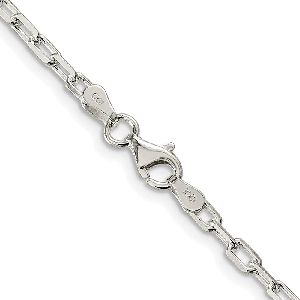 Buy Stylish 2.9mm Rhodium-Plated Sterling Silver Long Link Cable Chain