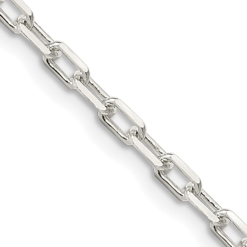 High-Quality 2.9mm Diamond-Cut Long Link Cable Chain Necklace in Sterling Silver