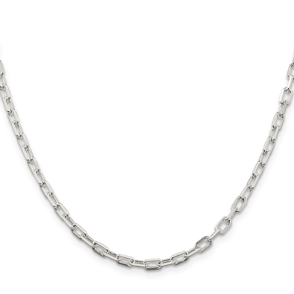 Buy Stylish 3.75mm Diamond-Cut Long Link Chain in Sterling Silver - Affordable Luxury