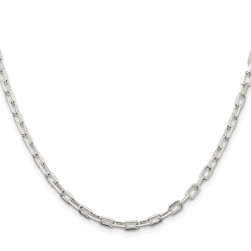 Exclusive Rhodium-Plated Sterling Silver 3.75mm Diamond-Cut Chain - Stylish Value!