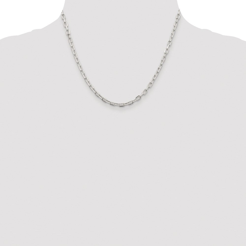 Exclusive Rhodium-Plated Sterling Silver 3.75mm Diamond-Cut Chain - Stylish Value!