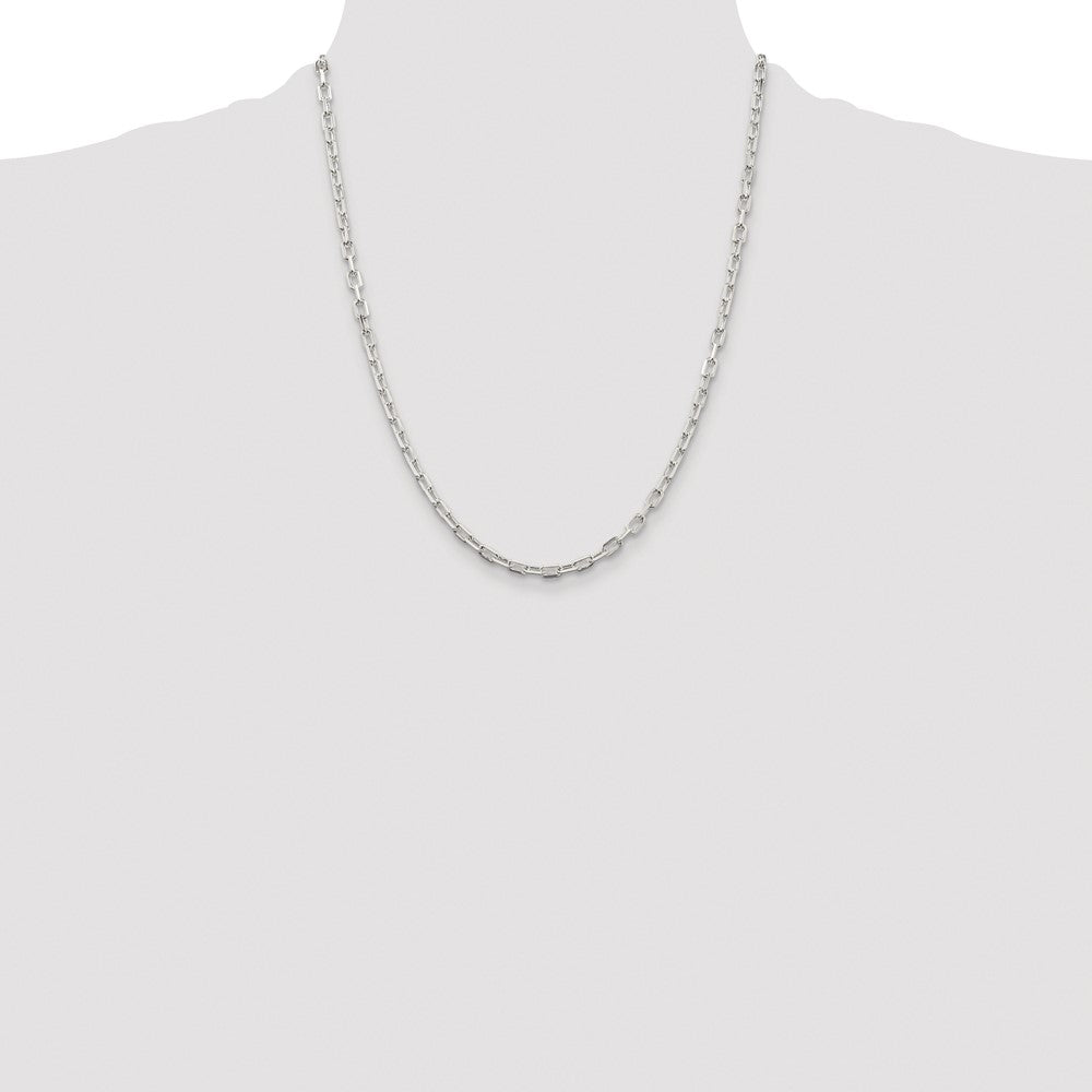 Buy Stylish Rhodium-Plated Sterling Silver 3.75mm Diamond-Cut Chain - Affordable Luxury!