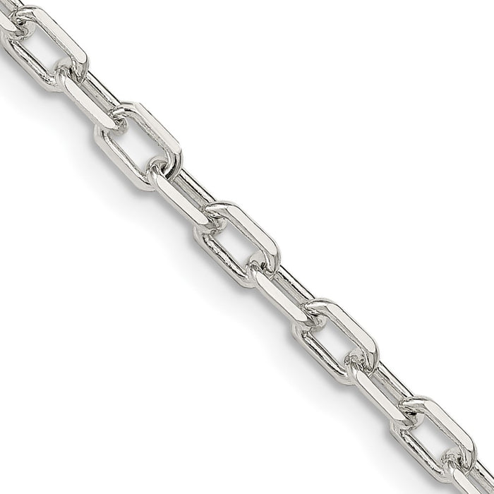 Buy Stylish 3.75mm Diamond-Cut Long Link Chain in Sterling Silver - Affordable Luxury-1